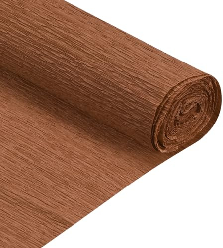 QUARKZMAN Papel Crepé, Rojo Marrón, 50x210cm(A*L), Papel Pinocho Serpentina de Papel Decoraciones para Navidad Boda Ceremonia Fiestas Regalo Envoltura Decoración Manualidades DIY