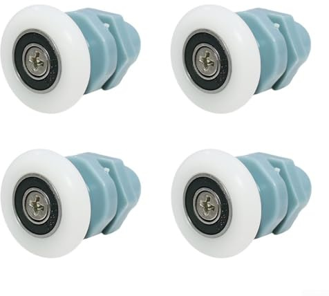Lot de 4 roulettes en nylon pour porte de douche, porte coulissante en verre, porte de salle de bain, 25 mm