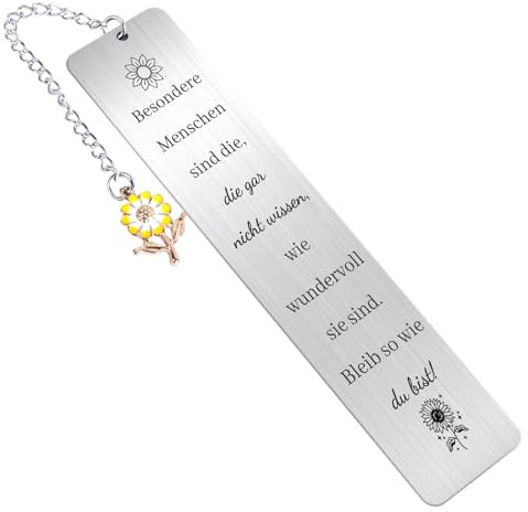 Belillpipi Metall Lesezeichen - Geschenk für Frauen, Muttertag, Freunde & Kollegen