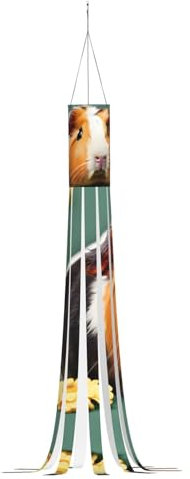 Windsack mit Meerschweinchen-Druck, Halloween-Serie, Geister-Thema, hängende Outdoor-Dekorationen, 150 cm