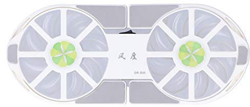 Tapis de Refroidissement Pliable et Rétractable pour Ordinateur Portable, 4 Couleurs, avec USB, Ventilateurs Lumineux pour Dissipation Thermique à Grand Volume, DR-S05 (White)