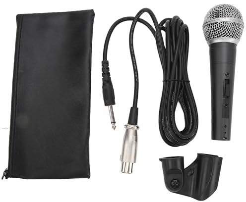Tbest Handmikrofon, Kabelgebunden, Karaoke-Mikrofon, Kabelgebundenes Mikrofon, Heim-KTV-Bühnenaufführungsmikrofon, Kabelgebundenes Handmikrofon für Lautsprecher, Karaoke-Gesangsmaschine