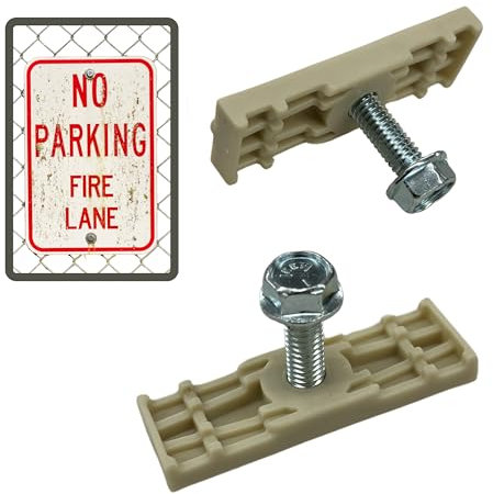 ProLink Sign Bracket for Chain Link Fence [Pack of 8] - Chain Link Sign Fence Mount | Fence mounting Fastener Bracket with Stainless Steel Bolts | Easy Installation, Ideal for Business