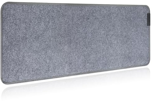 Schreibtischunterlage Filz [Rutschfest] 80x30cm - Premium antirutsch XXL Mauspad - Schreibunterlage für Homeoffice - Schreibtisch Unterlagenmatte - Desk Mat - Schreibtisch Unterlage Büro-dunkelgrau