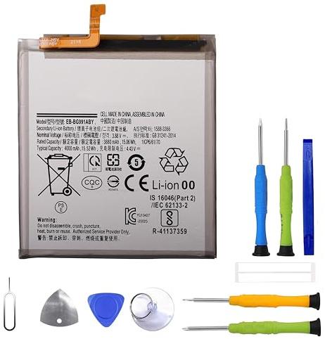 ERYNK Batterie de rechange pour Galaxy S21 5G EB-BG991ABY pour Galaxy S21 5G SM-G991B, SM-G991B/DS, SM-G991U, SM-G9910, SM-G991Q, SCG09 avec jeu d'outils