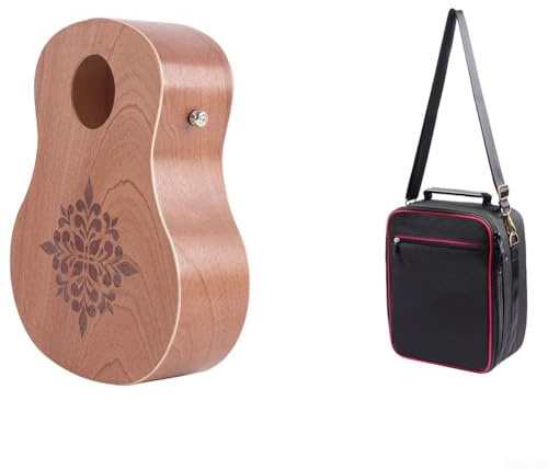 YUANGANG Cajon Box Drum Handtrommel, tragbares Holz-Percussion-Instrument mit Tragetasche, Reise-Percussion-Instrument, 30 x 23 x 7,8 cm