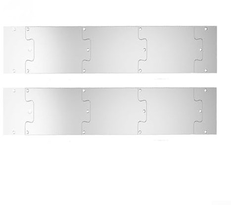Zócalos de puerta de acero inoxidable, placa protectora de metal para puerta, panel de puerta protector antiarañazos empalmado, para interior y exterior (8 x 36 pulgadas)