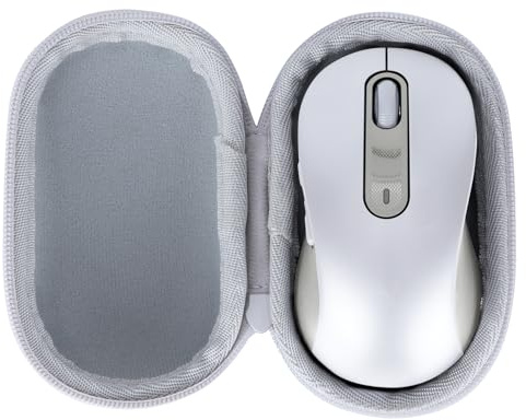 Lebakort Duro Caja Estuche Funda para Logitech Signature M650 L Ratón Inalámbrico de Tamaño Normal (Blanco)
