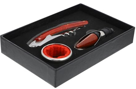BEBEMOKO 3 Piezas Sacacorchos de Vino con Antigoteo y Vertedor Accesorios Inoxidable para Hogar Bar