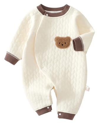 TootyTots Baby sparkdräkt spädbarn en del kostym, nyfödd unisex pojkar flickor långärmad overall lekdräkt, 100 % bomull mjuk och bekväm, mångsidig för ytterkläder och sovkläder, lämplig för alla