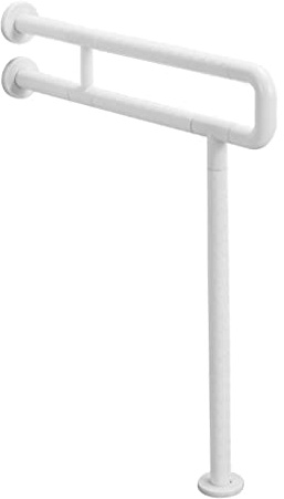 Barra di sostegno antiscivolo da bagno a forma di U, 75 cm, barra di equilibrio di sicurezza per doccia, con gambe, supporto da parete a pavimento, aiuto ideale per bambini e portatori di handicap