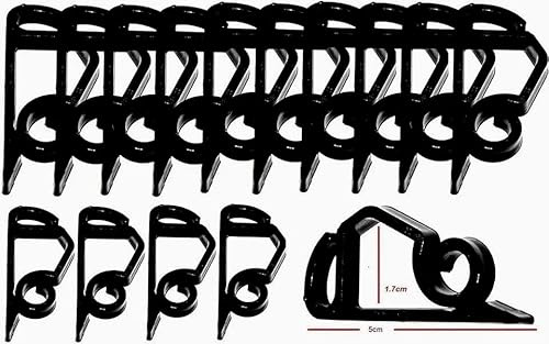 Arkeya 50 Gutter Hooks Clips for Christmas Lights – Outdoor Hanging Hooks for Fairy Lights, Decorations & Cables – Easy Fit Roof & Gutter Light Clips – Weatherproof & Reusable