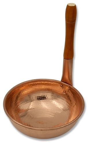 TOERVIOZ A,M, Pure Copper Saucepan Soup Pot Flat Bottom,Handmade Pure Copper Jam Pot,Thick Solid Copper Pot for Gourmet Cooking Wok