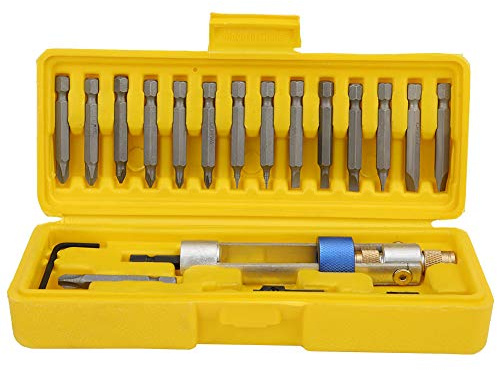 Kit de taladro avellanador de 20 uds, multifunción Quick A para brocas neumáticas y llave, espiral de eficiencia para madera y taladro