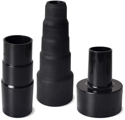 3 Piezas Adaptador Aspiradora Universal, PVC Negro, Accesorios de Conector Adaptador de Manguera de Aspiradora, Adaptador para Manguera Universal