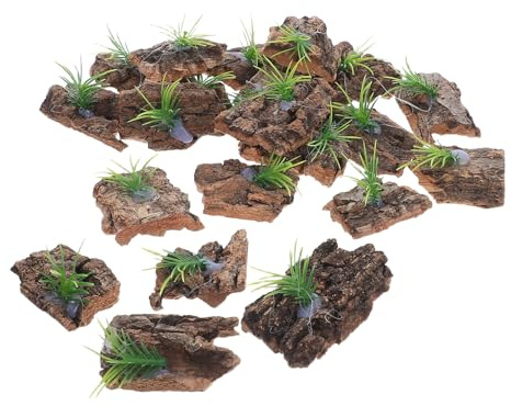 Toddmomy Natürliche Baumrinde Terrarium Dekor 24 Stück Reptilien Kletterrinde Versteck für Geckos und Eidechsen Terrarien Hintergrund Zubehör für Stressreduzierte Lebensräume