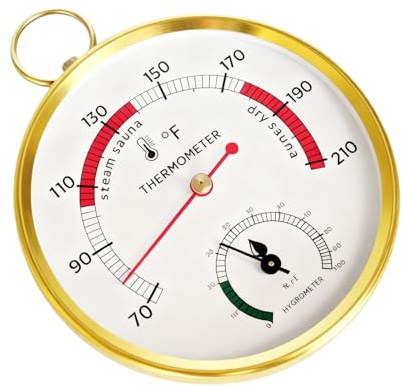 HENRUN High Precisions Thermometers Hygrometer for Sauna Room Home Use Wall Mounted Temperature Hygrometer Meter for Home