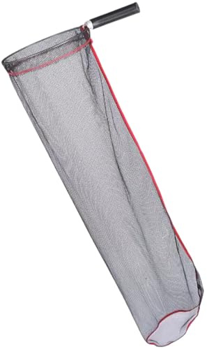 Veemoon Stainless Steel Big Fish Landing Net with Wear-resist Nylon Mesh, Folding Portable Pond Fishing Net for Carp, Sturgeon, and Large Fish Transfer Random Color