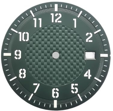 ATOMUSERLY Esfera Luminosa for Calibre NH35/NH36, 34mm de diámetro, Negro, Verde, café y Blanco, 1 ud