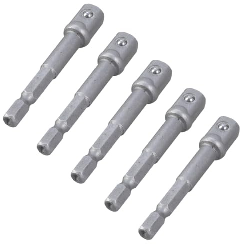 5Pcs Socket Wrench Adapter to 1 / 4inch Square Hexagonal to 1 / 4inch Wrench Nut Set Connection Extension Set