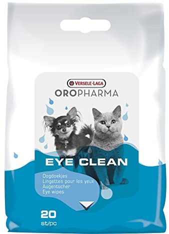 VERSELE-LAGA – Oropharma Eye Clean Cat & Dog – Augenreinigungstücher für Hunde und Katzen – auf Basis natürlicher Extrakte – 20 Tücher