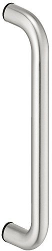 GedoTec Stoßgriff Haustür Türgriff Edelstahl Türbeschlag rund - BODO | Länge 244 mm | Haltegriff für Holz & Glastüren | Türstärke: 30 – 65 mm | 1 Stück - Design Stangengriff Schiebetür & Zimmertüren
