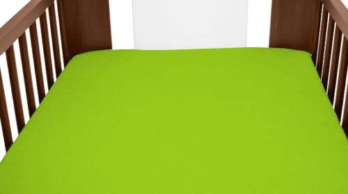 Terry Towelling Fitted Sheet 90x40 Mattress Nursery Baby COT COTBED FROTTE (Dark Green)