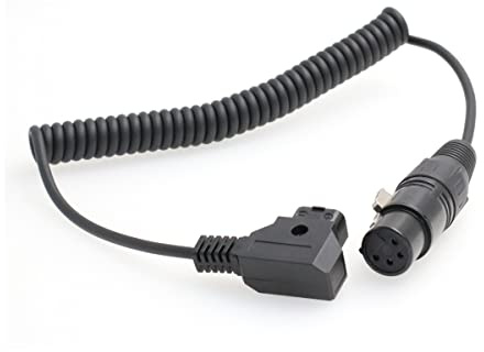 D-Tap Stecker auf Buchse, 4-poliges XLR-Kabel für Netzteil, Batterieadapter (gewickelt)