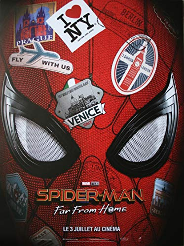 Affiche du Film Spider Man Far from Home - Poster cinematografico Originale con Ruota, Formato 53 x 40 cm, preventiva A