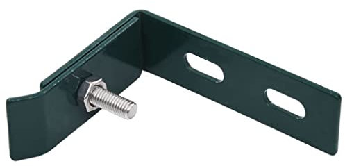vidaXL Conector de Esquina para Pared 10 Sets Hogar Bricolaje Ferretería Cercado Cancela Valla Reja Barrera Puerta Pórtico Portillo Compuerta Verde