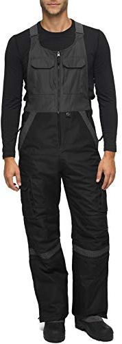 ARCTIX Tundra Ballistic Salopette con aggiunta visibilità, Bretelle Uomo, Nero/Carbone, 2X-Large (44-46W 34L)