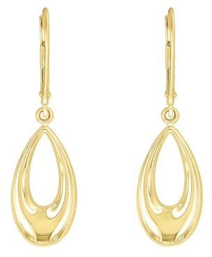 forme di Lucchetta Ohrringe Tropfen 14 Karat Gelbgold | mit Brisur, für Damen