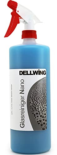 DELLWING - Nettoyant pour vitres NANO avec tête de pulvérisation, 1 l – Nettoyage et vitrification pour la voiture, les fenêtres, les vitres, les miroirs et le verre