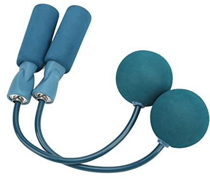 Demeras Springseil, 2 Stück, Kabelloses Springseil, PP und PVC, Verstellbares, Seilloses Springseil, Bequemer Griff, Gewichtetes Springseil für Frauen, Männer, Kinder(Blau)