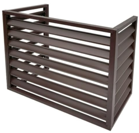 Air Conditioner Privacy Fence Aluminum Alloy Outdoor Unit Air Conditioner Cover Trash Can Decorative Slat Fence Freestanding Louver Grid Used for Outdoor Protection Of Air Conditioners or Trash Cans (