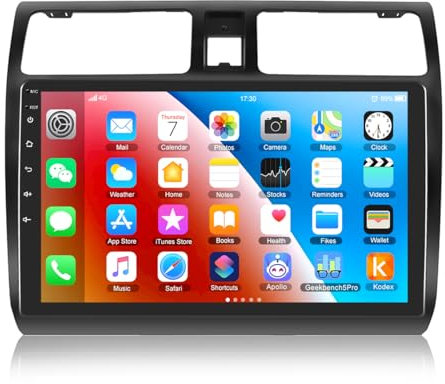 CAMECHO Android 15 Autoradio per Suzuki Swift (2003-2010), Radio Doppio Din con Schermo da 10,1 Pollici, Navigatore Bluetooth RDS FM Mirror Link WiFi e USB