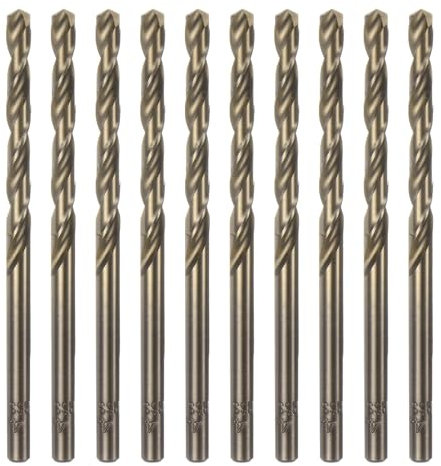 QUARKZMAN 10 Stück Metallbohrer 4,1 mm M35 HSS Cobalt Spiralbohrer Werkzeug für Edelstahl, Kupfer, Holz, Kunststoff und andere harte Materialien