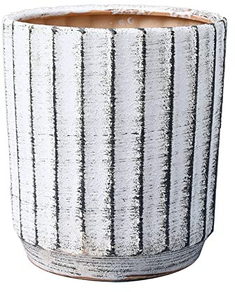 Macetas de jardín Macetas geométricas de 10/13/16 pulgadas, macetas grandes de cerámica para jardinería con agujeros de drenaje, decoración moderna para interiores y exteriores Contenedor de plantas
