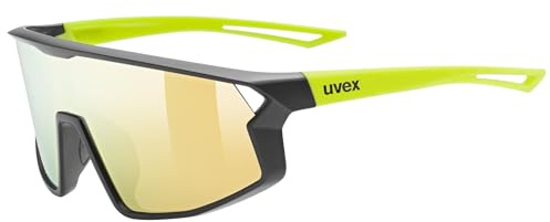 uvex skyrise jr., Sportglasögonen unisex barn, black-yellow matt, one size