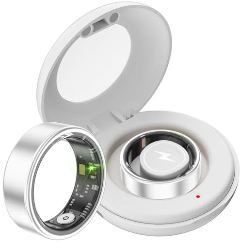 Smart Ring Fitness Ring Tracker Smartringe für Herren Damen Schrittzähler Aktivitätstracker 5ATM Wasserdicht Schlaftracker Smartring Herzfrequenz Pulsmessser Fitnesstracker Smart Ring Android iOS