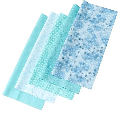 KONTONTY 5stücke Teiliges Baumwollstoff Langlebige Vorgefertigte Stoffquadrate in Grün Für Nähen Quilten Und Handarbeitsprojekte Leicht Tragbar Für Hobby Und Profi