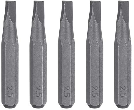 sourcing map 5pcs TRI2.5 Triangolo Cacciavite Bit 5/32 Hex Shank 28mm Lunghezza Magnetico Testa Triangolare Punte Esagonali S2 Acciaio Cacciavite Bit per Elettrico Manuale Cacciaviti Riparazione di