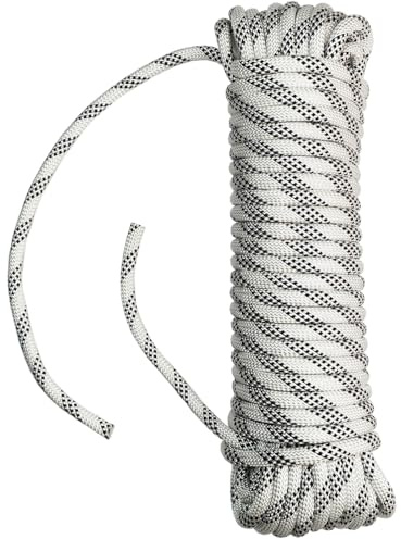 Tread star Polypropylenseil Seil 8mm-20M Polypropylenseil Outdoor TauwerkFlechtleine Textilseil Leine Nylonschnur Schnur geflochten Rope(Weiß, 8mm-20M)