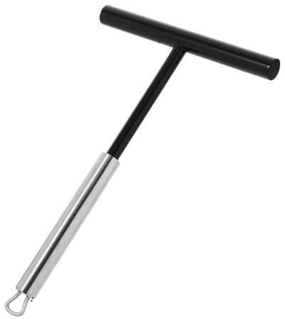 HOODANCOS Raspador de Crepes en Forma de T, Esparcidor de Masa, Utensilio de Cocina para Hacer Pancakes, Acero Inoxidable 430 y Nailon