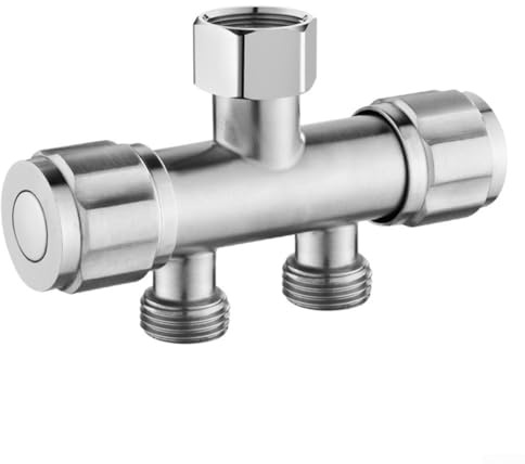 Grifo de acero inoxidable 304 con asas dobles para lavadoras y fregonas, con prevención de fugas