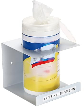 TOLIDA Soporte de pared para toallitas húmedas, dispensador de toallitas húmedas CLOROOX y LYSOL, de acero inoxidable en la cocina, baño