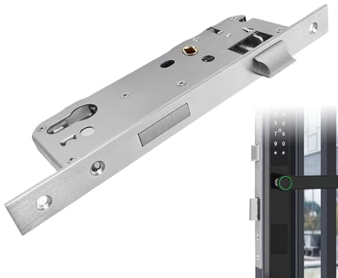 Dwlhap Stainless Steel Mortice Sash Lock, 92MM Center 40MM Backset Lock Body with Satin Nickel Frame, Mortice Deadlock for Internal and External Doors Home & Workplace Use Easy Installation