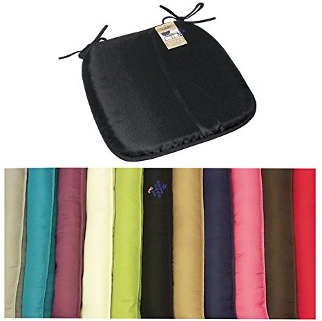 NIGHTS Lot de 4 magnifiques galettes amovibles avec liens Pour chaises de salle à manger ou jardin, Tissu, fuchsia, Size: 38 x 38 cm