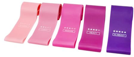 OKUMEYR 5stücke Teiliges Roter Farbverlauf Widerstandsband Elastisches Fitnessband Für Rehabilitation Und Training Latex-Tension-Band Für Indoor Und Outdoor-übungen
