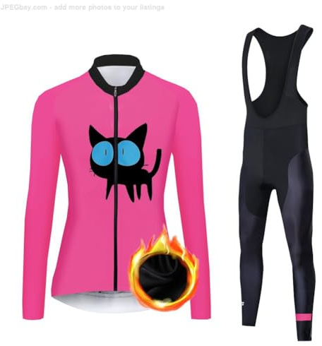UGLY FROG Radbekleidung Langärmeliges warmes Damen Wollfutter Radhose mit Kissen 20D Gel